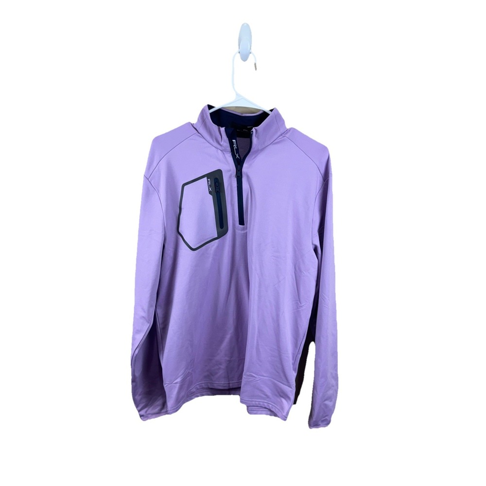 RLX Ralph Lauren Men's 1/4 Zip Classic Fit Luxury Jersey Pullover in LTMVE SZ. M